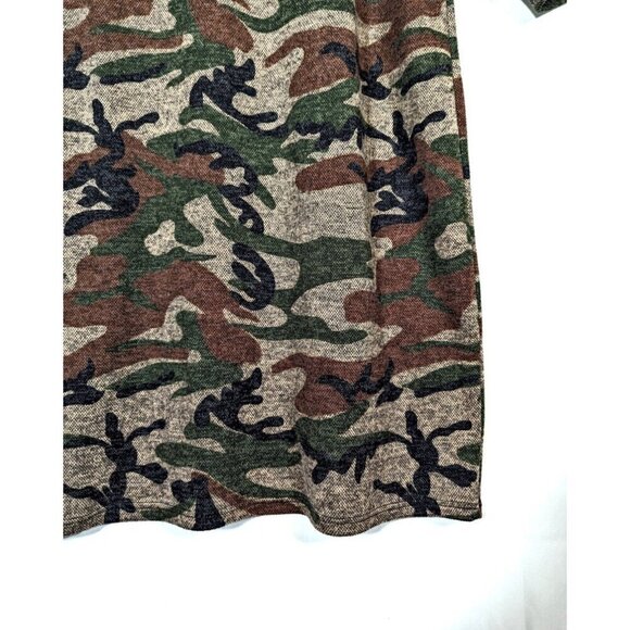 VAMP Camo Sweater Dress Fall Country Girl Plus Size 1X Stretchy Knit Midi Sheath - Picture 5 of 10